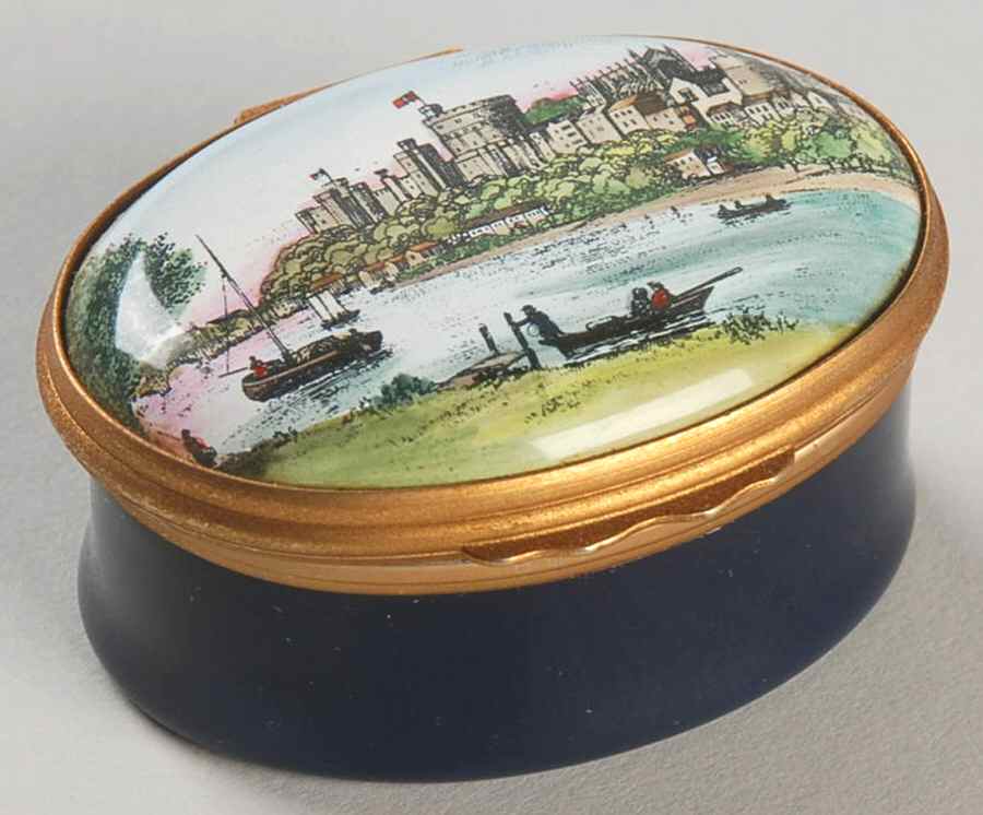 Halcyon Days Box Windsor Castle,Thames-Oval - No Box by Halcyon Days-1
