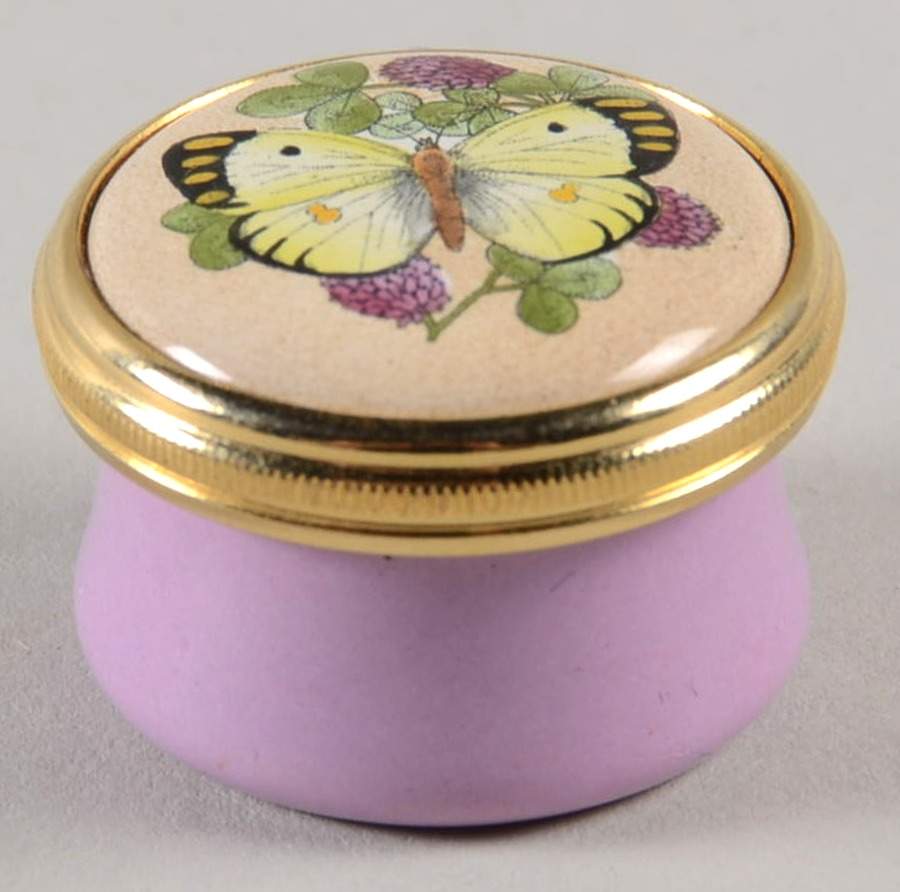 Halcyon Days Box Butterfly Box - Yellow - With Box Bx332 by Halcyon Days-1