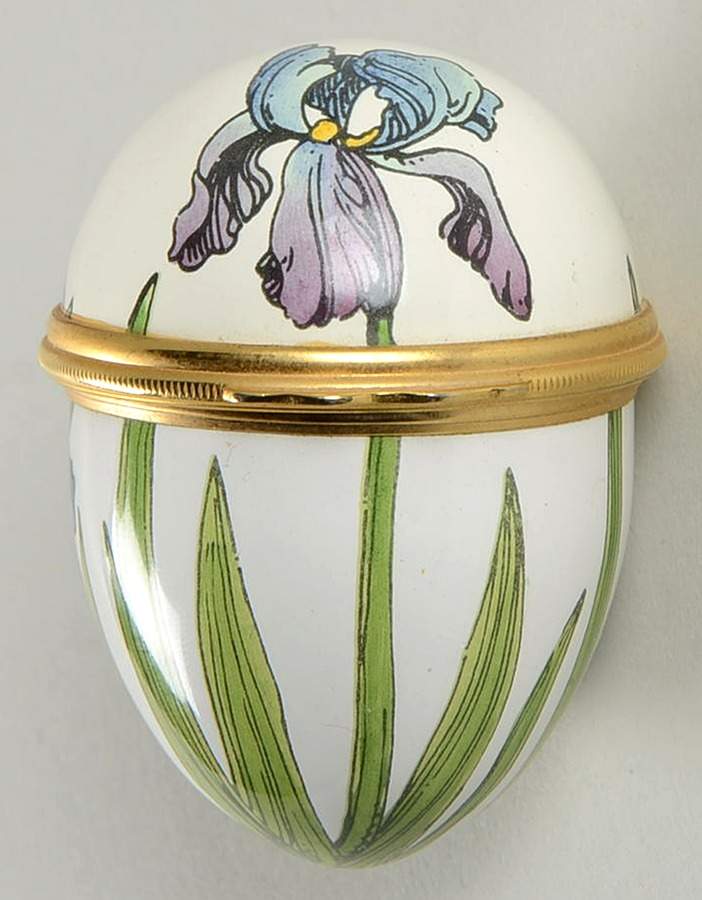 Halcyon Days Box Iris Tulip Egg  - With Box Bx347 by Halcyon Days-1