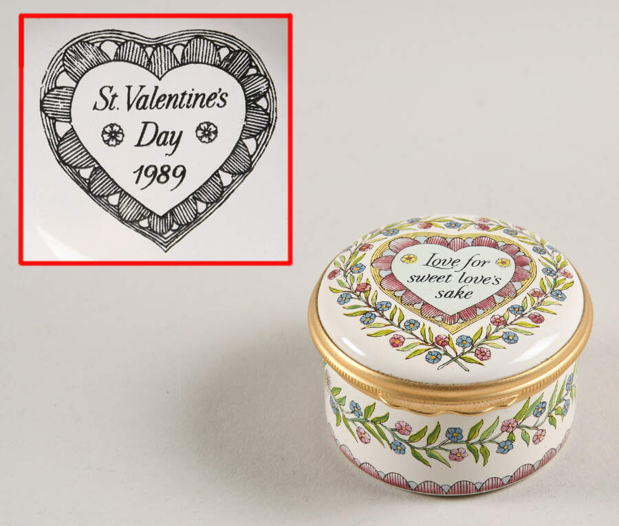 St Valentine's Day Box Valentine's Day-1989 - Boxed by Halcyon Days-1