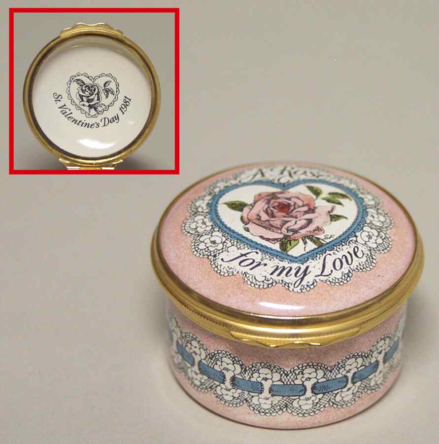 St Valentine's Day Box Valentine's Day-1981 - No Box by Halcyon Days-1