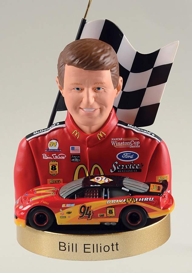 Nascar Stock Car Bill Elliott - Boxed by Hallmark Gold Crown-1