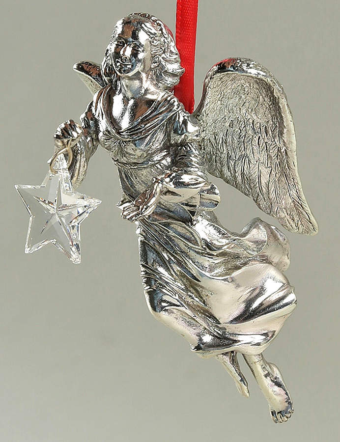 1998 Hallmark Christmas Ornaments Angelic Flight-25 Years-Silverplate - No Box by Hallmark Gold Crown-1