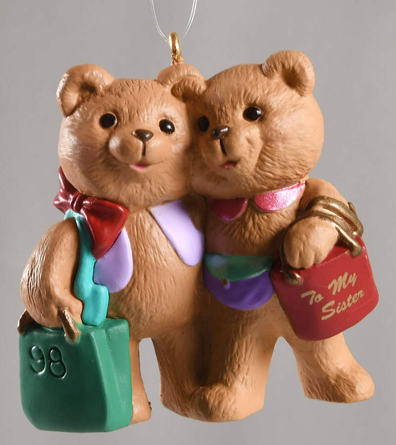 1998 Hallmark Christmas Ornaments Sister To Sister - No Box by Hallmark Gold Crown-1