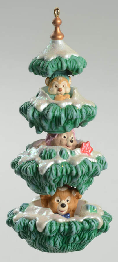 1998 Hallmark Christmas Ornaments Peekaboo Bears - Boxed by Hallmark Gold Crown-1