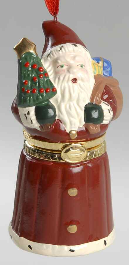 1998 Hallmark Christmas Ornaments Santa's Hidden Surprise - Boxed by Hallmark Gold Crown-1