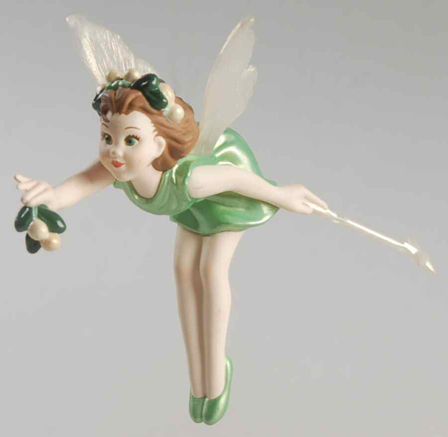 1998 Hallmark Christmas Ornaments Mistletoe Fairy - Boxed by Hallmark Gold Crown-1