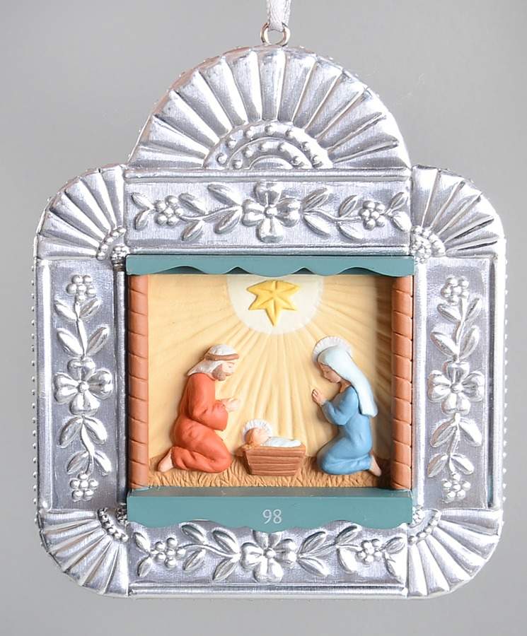 1998 Hallmark Christmas Ornaments A Child Is Born - Boxed by Hallmark Gold Crown-1