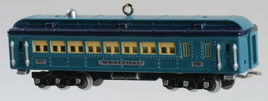 Lionel Train 2002-Blue Comet Passenger Car - Boxed by Hallmark Gold Crown-1