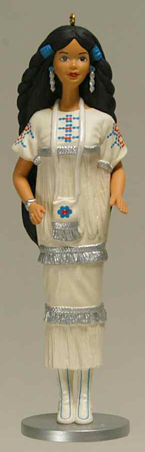 Dolls of the World-Barbie Native American Barbie - No Box by Hallmark Gold Crown-1