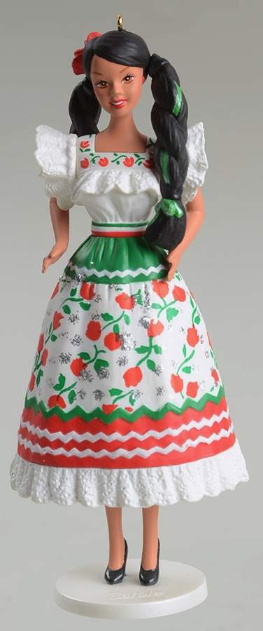 Dolls of the World-Barbie Mexican Barbie - Boxed by Hallmark Gold Crown-1