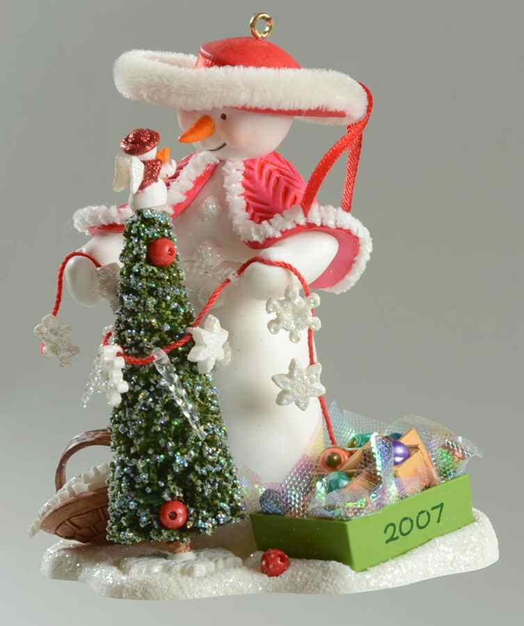 Collectors Club Ornament Decorating Snow Lady - Boxed by Hallmark Gold Crown-1