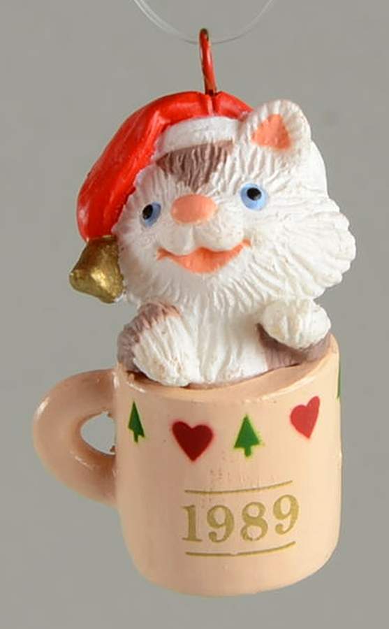 Collectors Club Ornament Sitting Purrty - No Box by Hallmark Gold Crown-1
