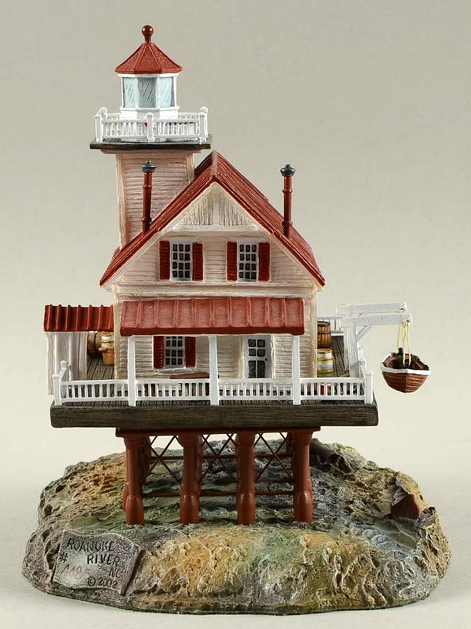 Collectors Society Lighthouse Roanoke River, Nc - Boxed by Harbour Lights-1