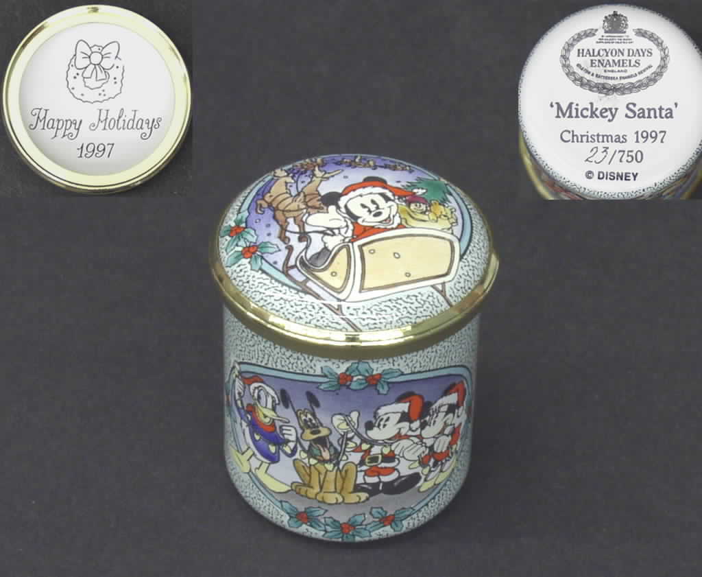 Disney Christmas Box 1997 Mickey - With Box by Halcyon Days-1