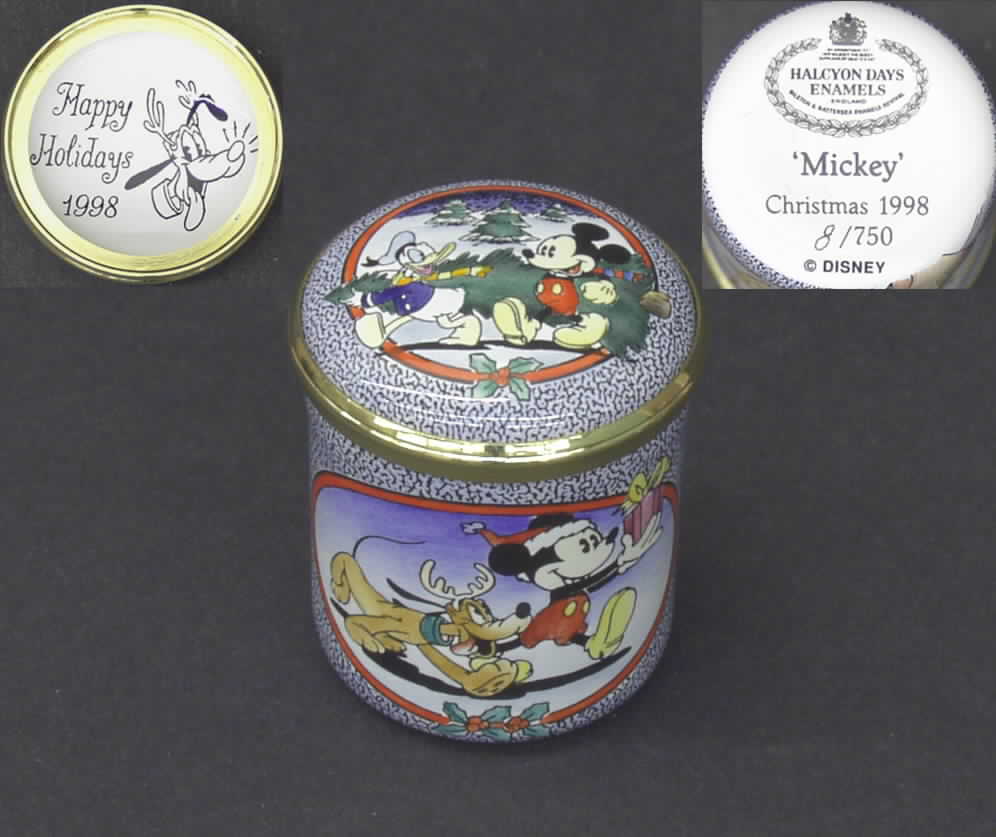 Disney Christmas Box 1998 Mickey - Boxed by Halcyon Days-1