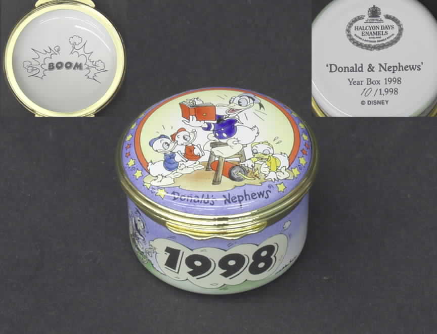 Disney Classics Box 1998-Donald & Nephews - Boxed by Halcyon Days-1