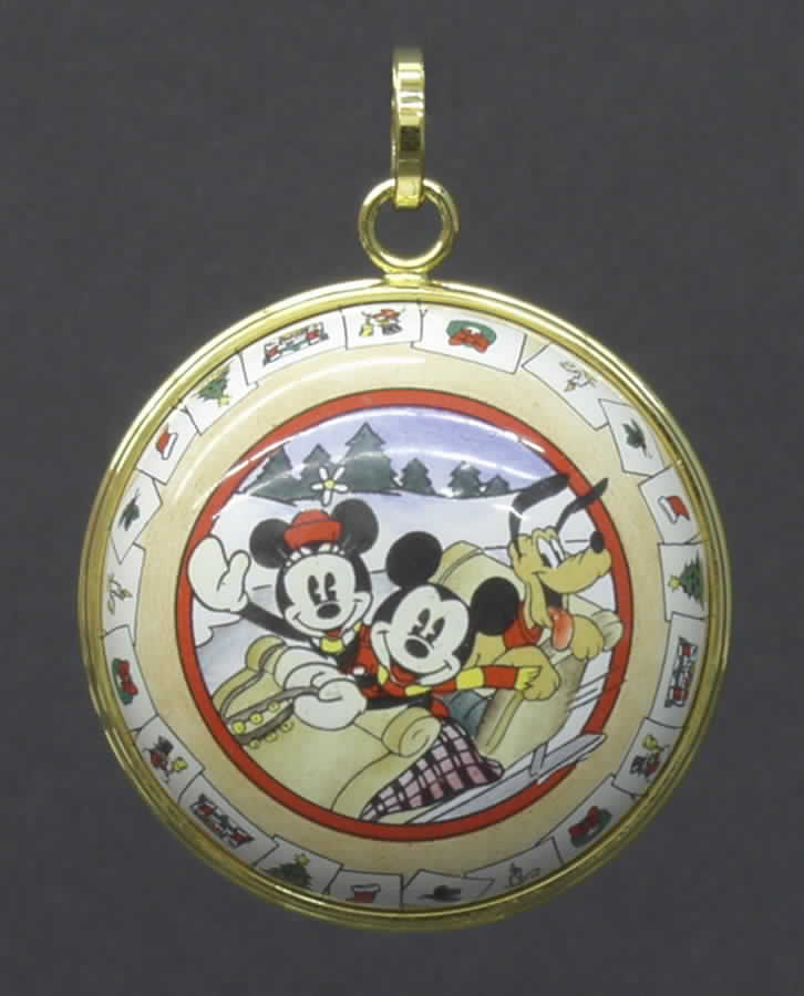 Disney Christmas Ornament Sledding - Boxed by Halcyon Days-1