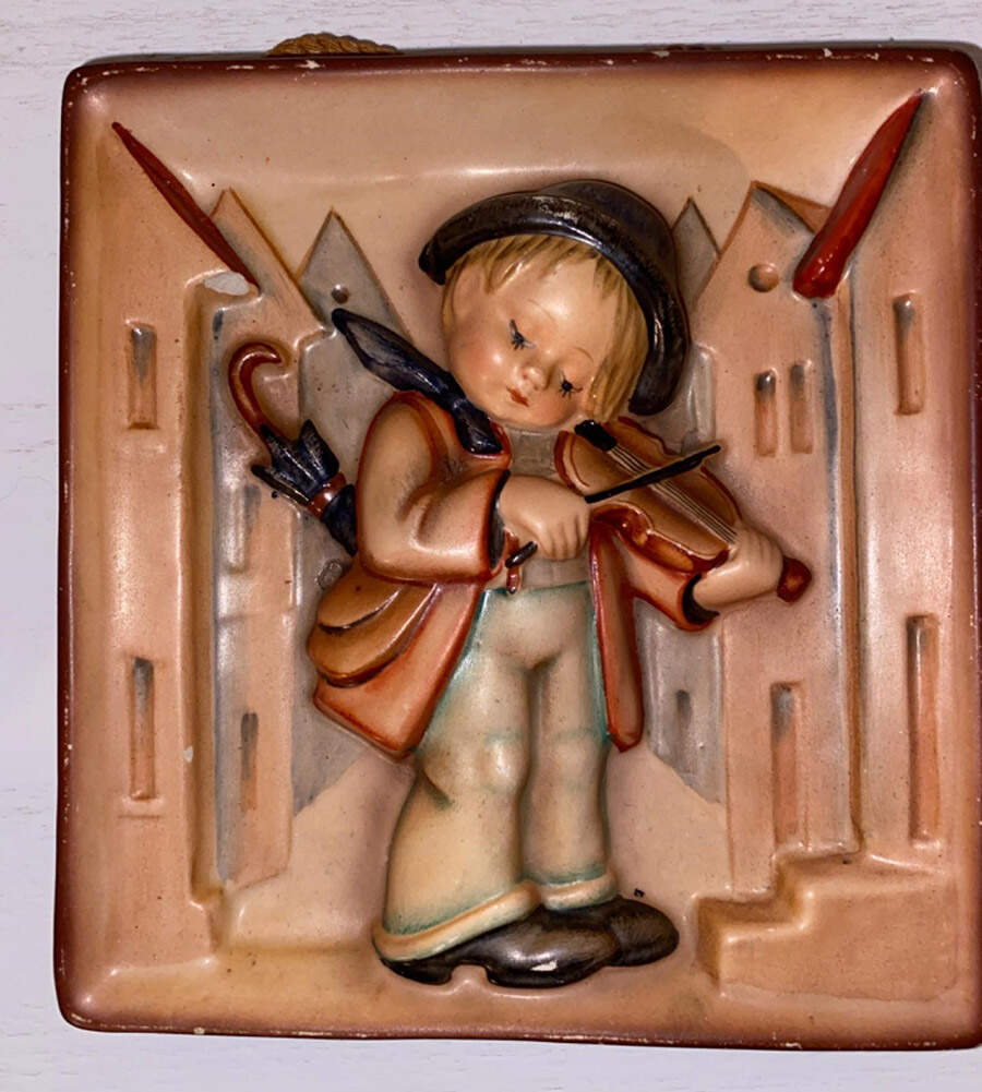 Little Fiddler Wall Plaque Tm1-Little Fiddler, Plaque - With Box by M.I. Hummel-1