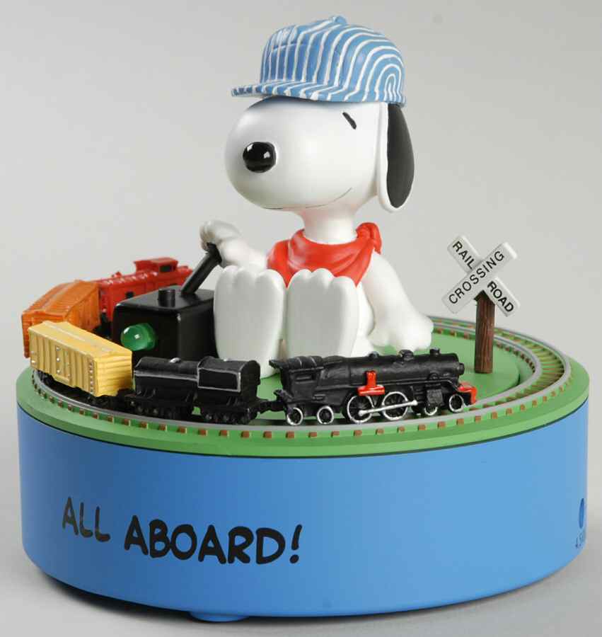Peanuts Gallery On The Right Track - Boxed by Hallmark Gold Crown-1