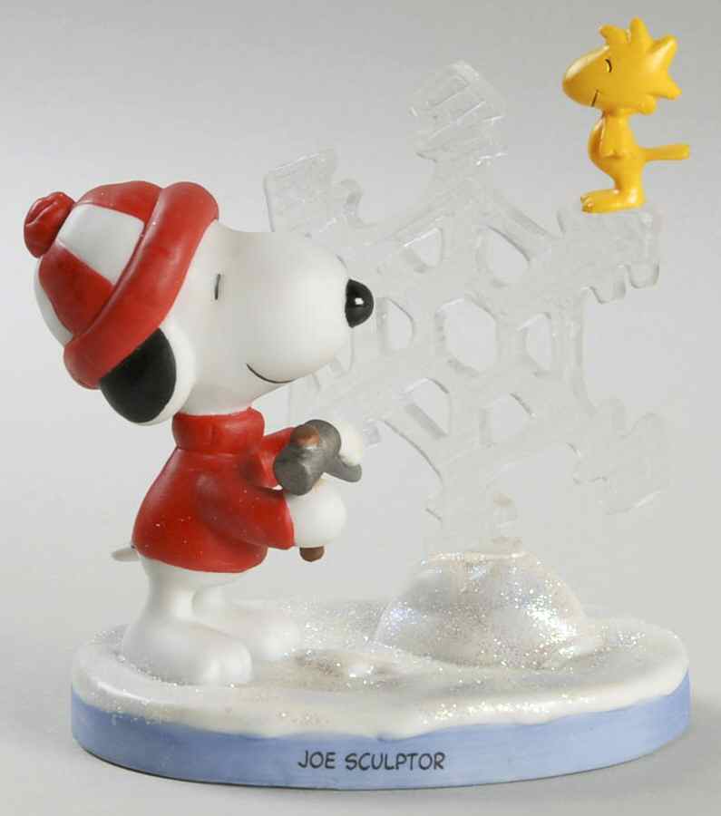 Peanuts Gallery Joe Sculptor - Boxed by Hallmark Gold Crown-1