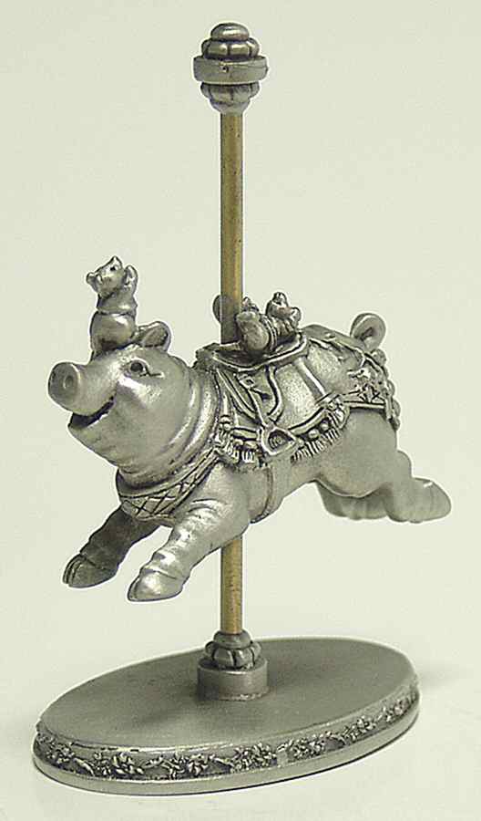After Hours On The Carousel Pig - Boxed by Hudson Pewter-1