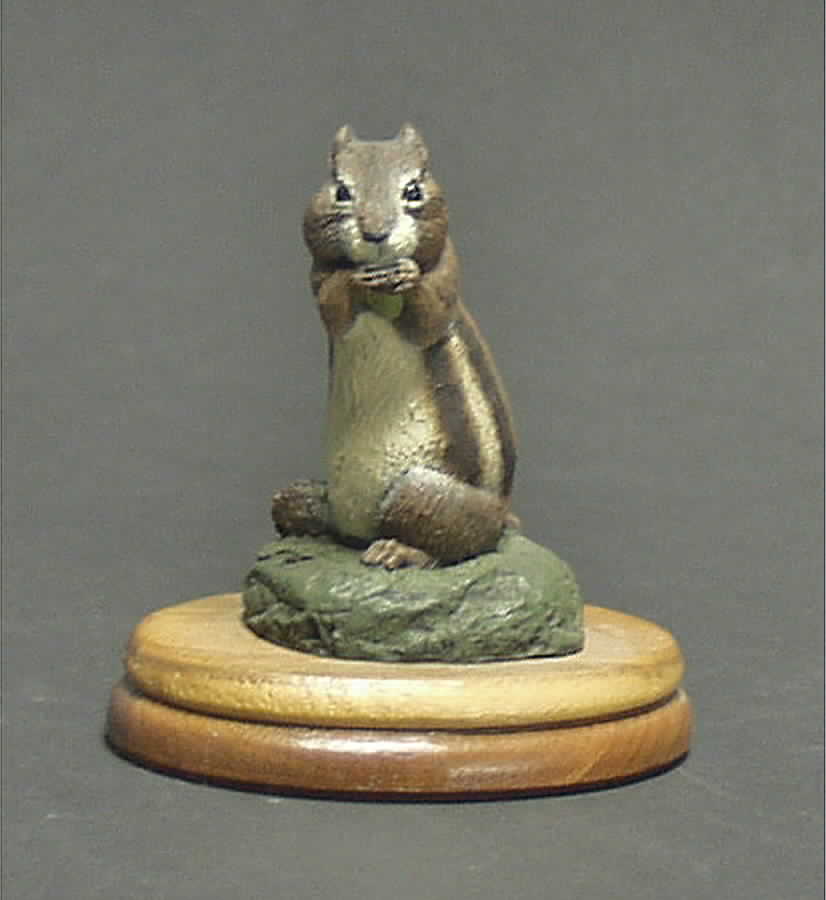 Deaton Wildlife Miniatures Chipmunk - Boxed by Hudson Pewter-1