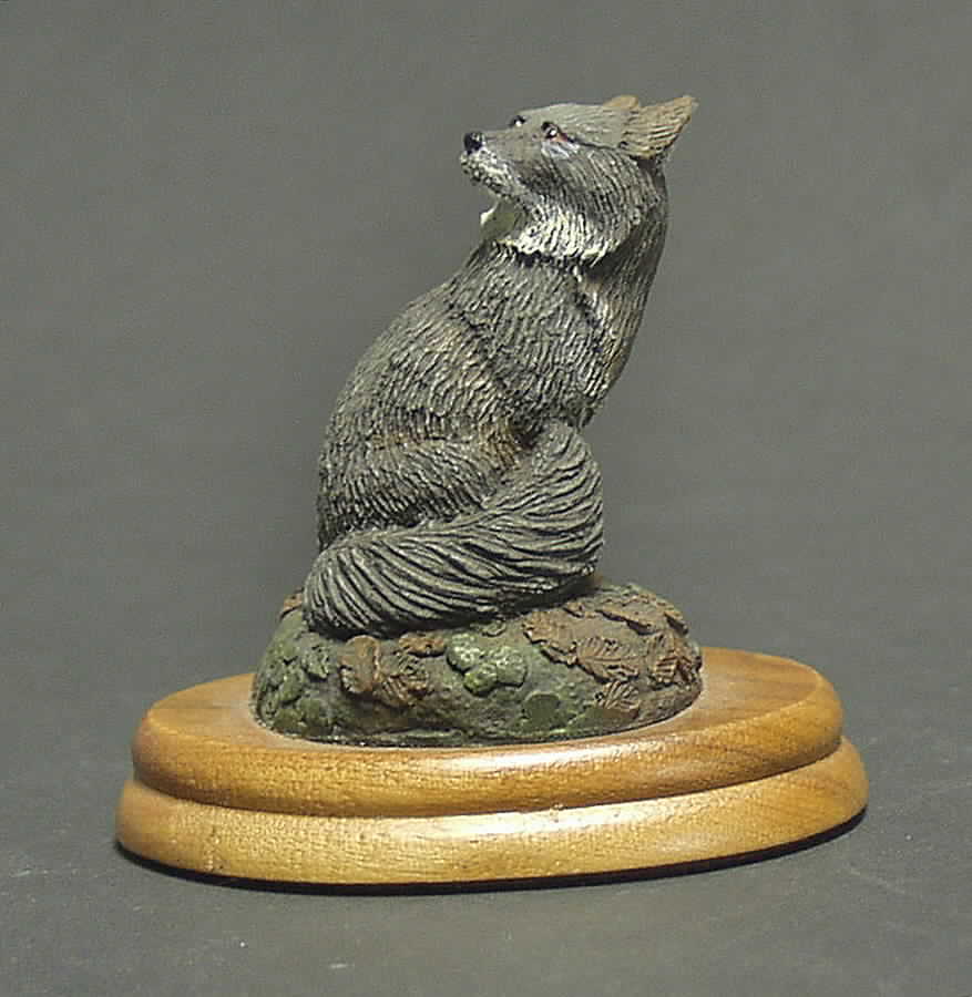 Deaton Wildlife Miniatures Gray Fox - Boxed by Hudson Pewter-1