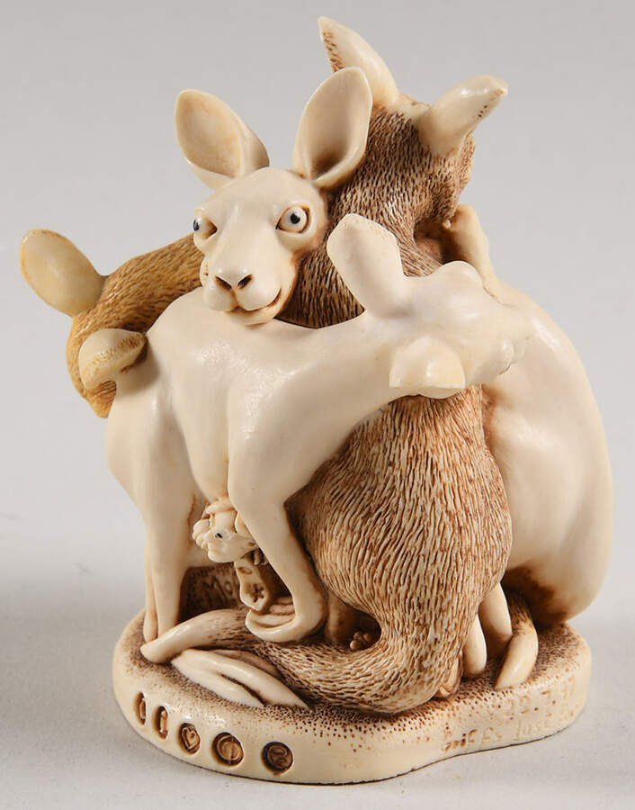 Treasure Jests Baby Boomer - Kangaroo With Teddy Bear - Boxed by Harmony Kingdom-1