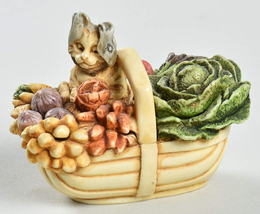 Bountiful Basket Series By Harmony Kingdom Bewear The Hare - Boxed by Harmony Kingdom-1