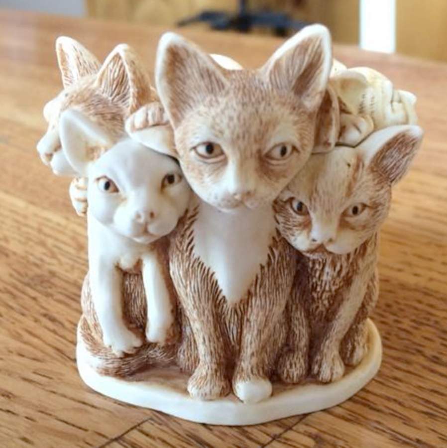 Treasure Jests Cats Fur Ball - Boxed by Harmony Kingdom-1
