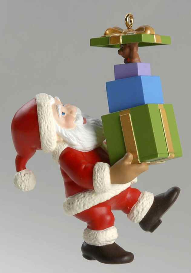 2001 Hallmark Christmas Ornaments Peek-A-Boo-Present - Boxed by Hallmark Gold Crown-1