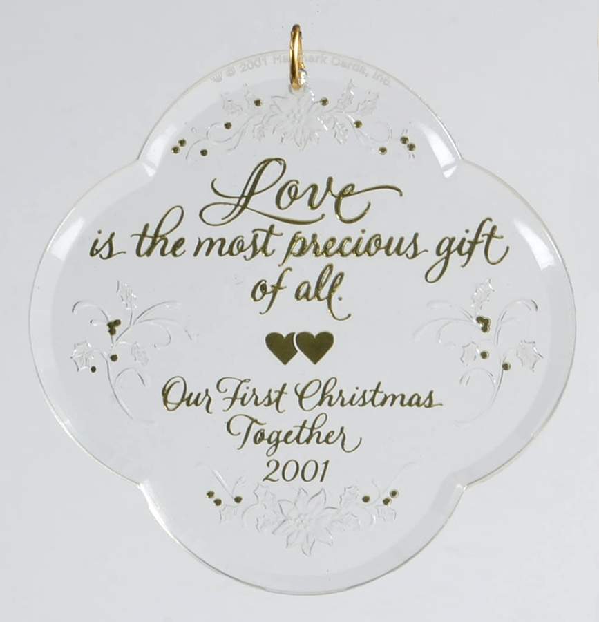 2001 Hallmark Christmas Ornaments Our First Christmas Together - No Box by Hallmark Gold Crown-1