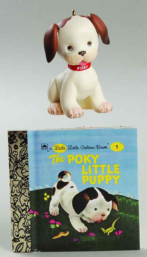 1999 Hallmark Christmas Ornaments The Poky Little Puppy - Boxed by Hallmark Gold Crown-1