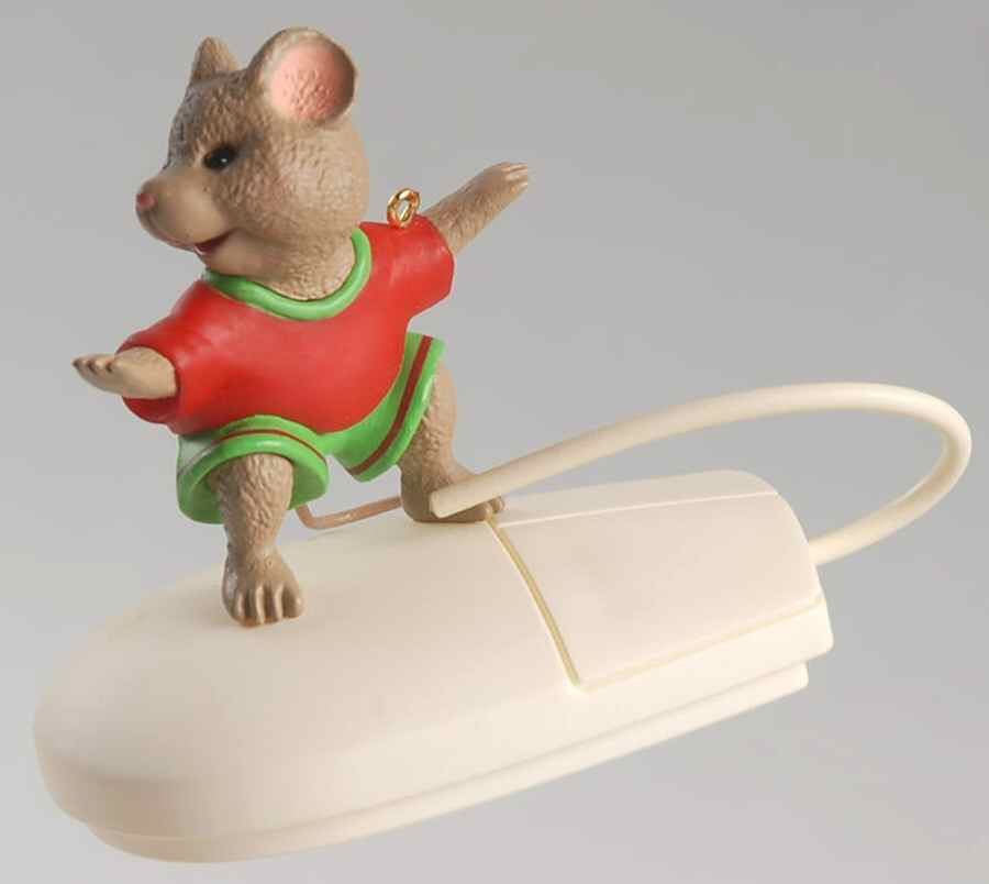 1999 Hallmark Christmas Ornaments Surfin' The Net - Boxed by Hallmark Gold Crown-1