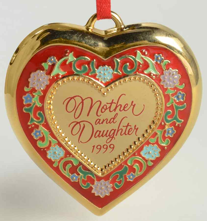 1999 Hallmark Christmas Ornaments Mother And Daughter - Boxed by Hallmark Gold Crown-1