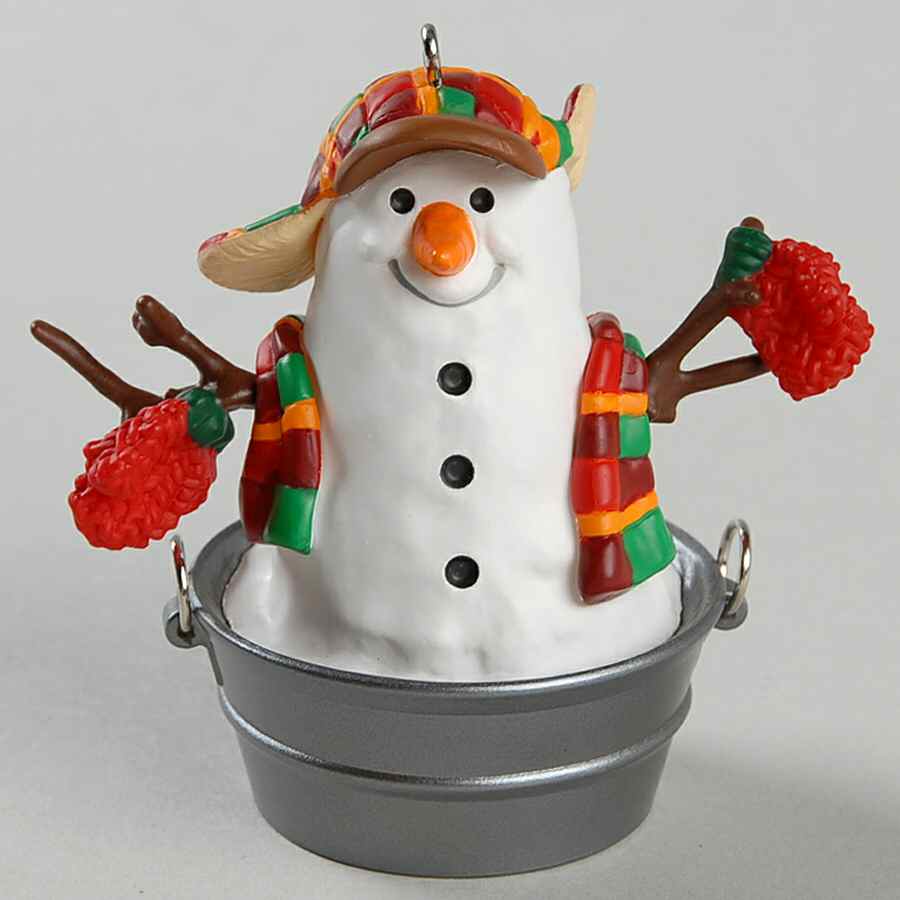 1999 Hallmark Christmas Ornaments Playful Snowman - Boxed by Hallmark Gold Crown-1