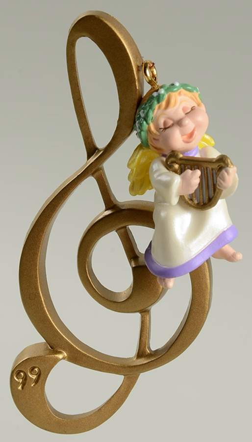 1999 Hallmark Christmas Ornaments A Musician Of Note - Boxed by Hallmark Gold Crown-1