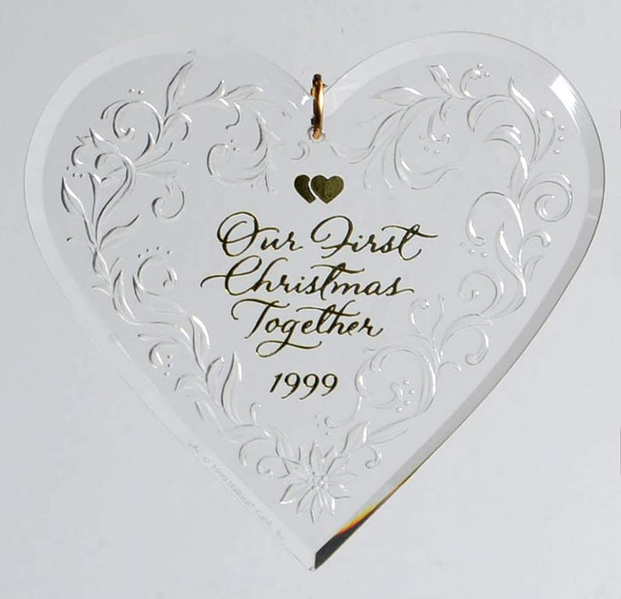 1999 Hallmark Christmas Ornaments Our First Christmas Together-Acrylic - Boxed by Hallmark Gold Crown-1