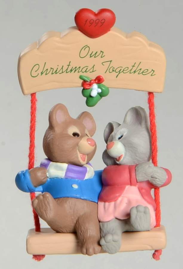 1999 Hallmark Christmas Ornaments Our Christmas Together-Swing - Boxed by Hallmark Gold Crown-1