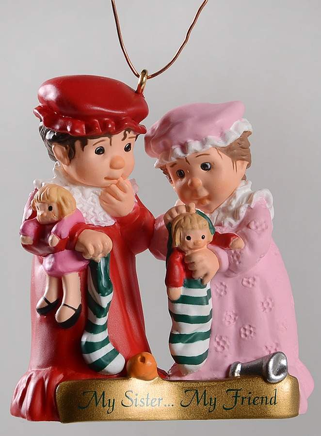 1999 Hallmark Christmas Ornaments Sister To Sister - No Box by Hallmark Gold Crown-1
