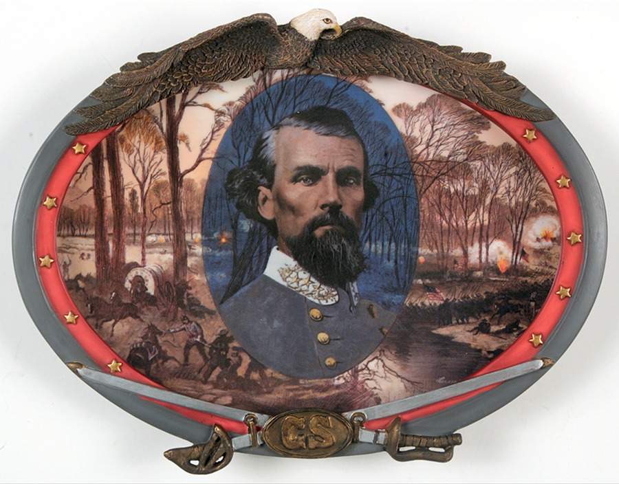 Gallant Leaders of the Civil War Forrest At Brices Cross Roads - With Box by Hamilton Collection-1