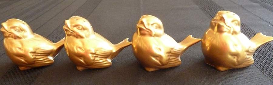 Hammersley Giftware Gold Bird Salt & Pepper Set - No Box by Hammersley-1