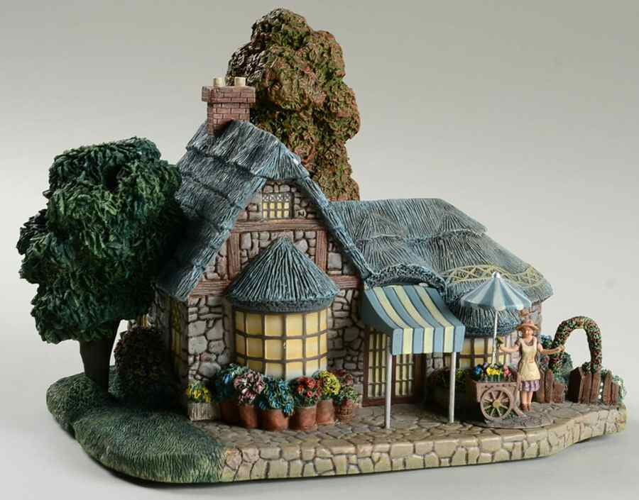 Thomas Kinkade's Lamplight Village Falbrooke Florist-Set Of 2 - No Box by Hawthorne Village-1