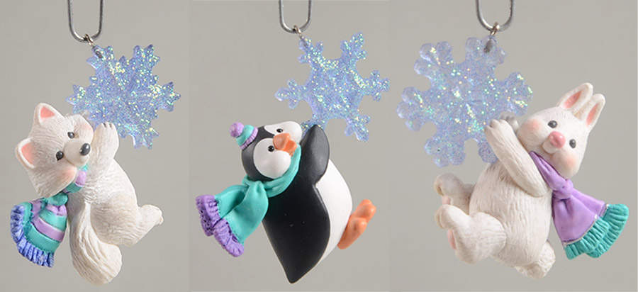 2002 Hallmark Christmas Ornaments Woodland Frolic (Set Of 3) - Boxed by Hallmark Gold Crown-1