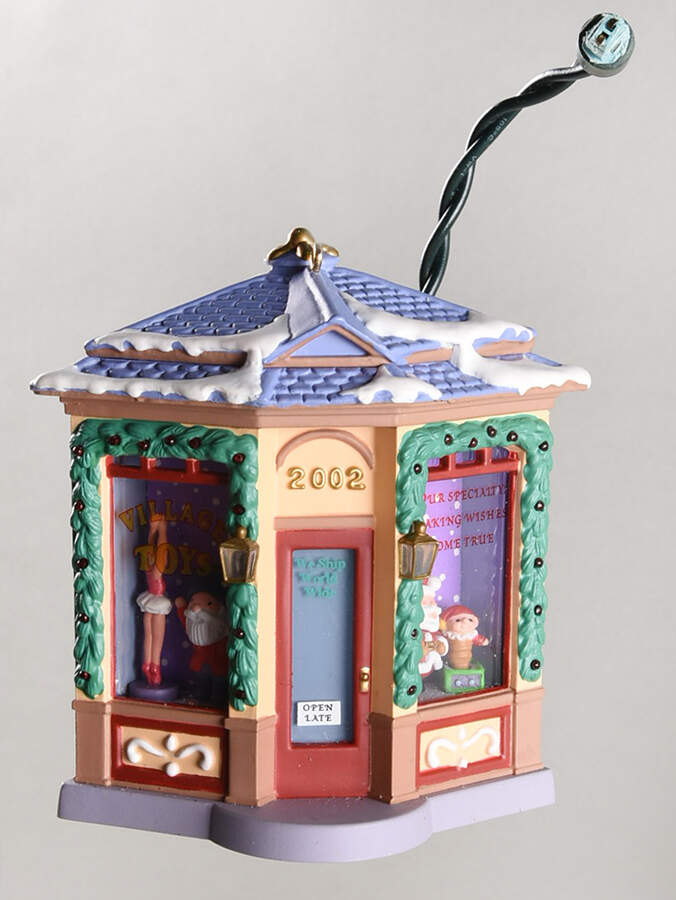 2002 Hallmark Christmas Ornaments Village Toy Shop - No Box by Hallmark Gold Crown-1
