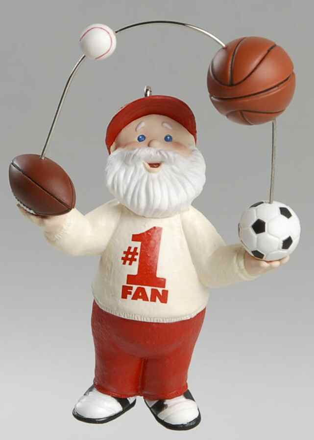 2002 Hallmark Christmas Ornaments The Biggest Fan - Boxed by Hallmark Gold Crown-1