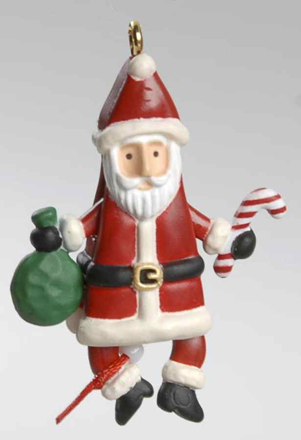 2002 Hallmark Christmas Ornaments Santa Jumping Jack-Miniature - With Box 258 by Hallmark Gold Crown-1