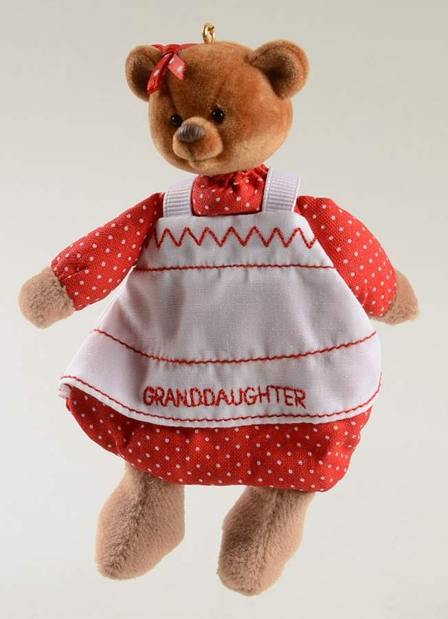 2002 Hallmark Christmas Ornaments Granddaughter-Cloth Bear - Boxed by Hallmark Gold Crown-1