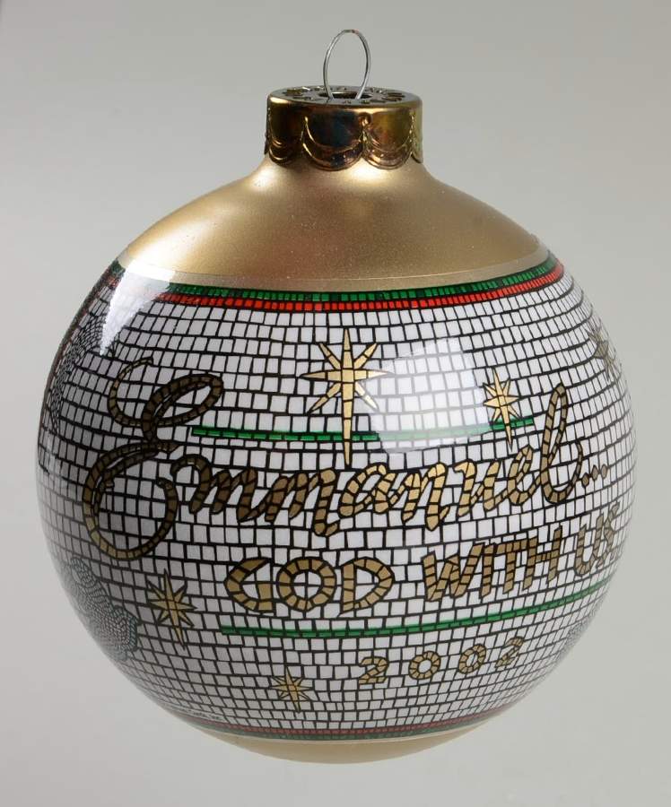 2002 Hallmark Christmas Ornaments God With Us-Blown Glass - No Box by Hallmark Gold Crown-1